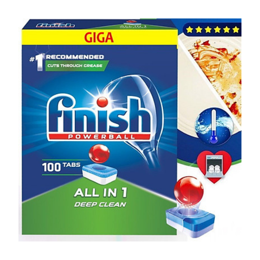 Viên rửa bát Finish All in one 100 viên hương  chanh