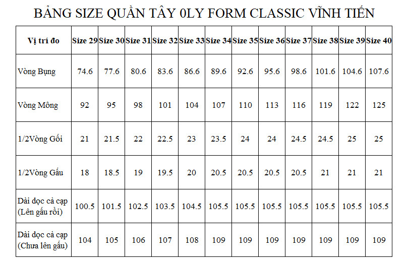 Quần Tây Nam Công Sở 0ly Form Classic 349
