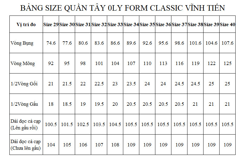 Quần Tây Nam Công Sở 0ly Form Classic 349