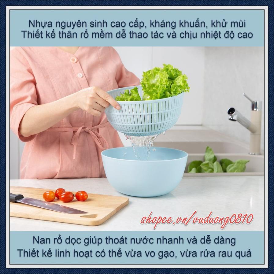 Bộ thau rổ đa năng inochi 23cm