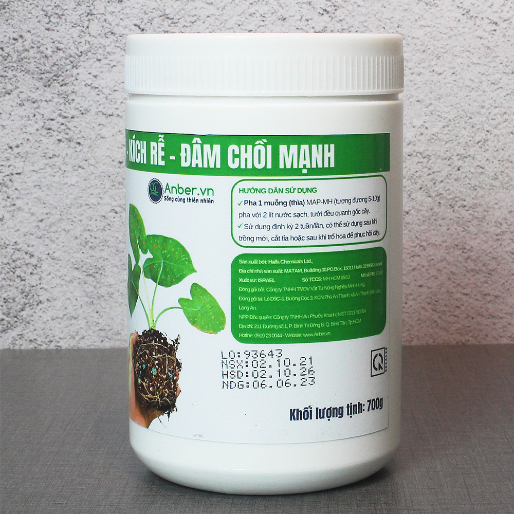 Phân bón kích rễ MAP-MH 700g giúp khỏe cây - chống úng