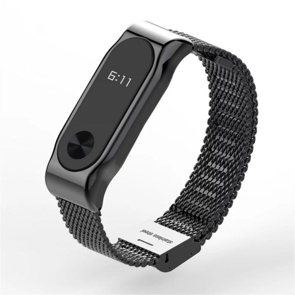 Dây đeo Milanese bằng thép không gỉ khung kim loại cho Xiaomi Mi Band 2 3 4 Miband 2 3 4