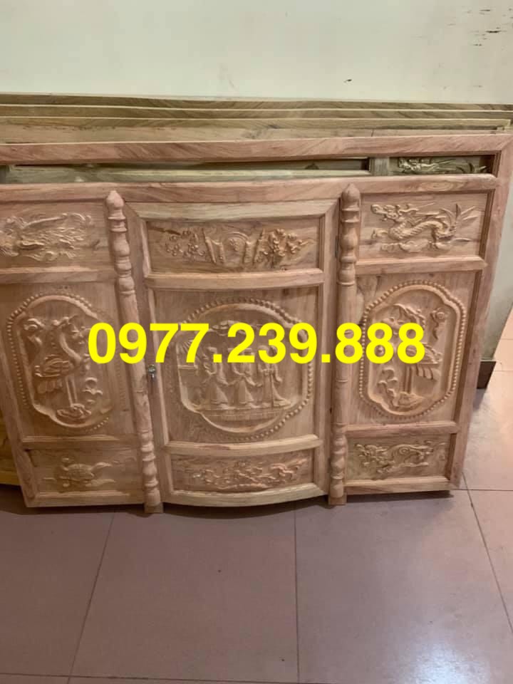 Tủ thờ bằng gỗ sồi 197cm
