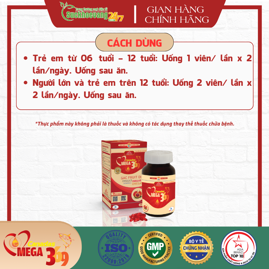 Viên uống Canadas Omega 3.6.9 bổ mắt, đẹp da, chống lão hóa, tốt cho tim mạch - Hộp 60 viên.
