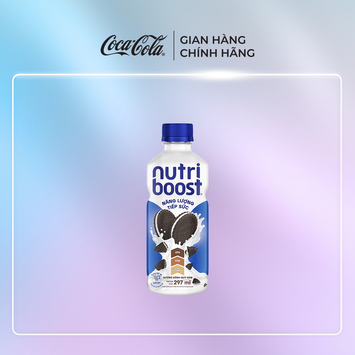 Lốc 6 Chai Thực phẩm bổ sung Nước uống sữa trái cây Nutriboost hương bánh quy kem 297ml/Chai Coca-Cola Official Store Sale 25.10