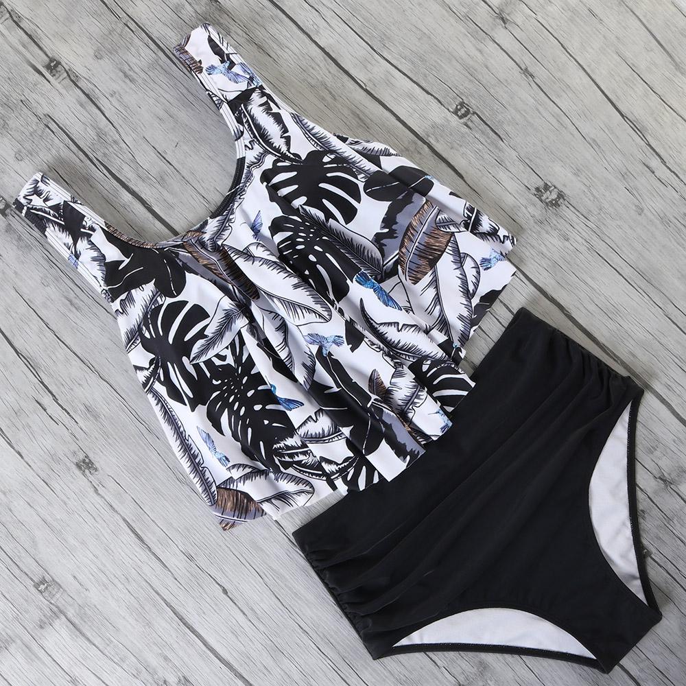 Cao Cấp Bikini Đẩy Lên Đồ Bơi Nữ Đầm Ren Tankini 2 Bộ Áo Tắm Dây Đi Biển Plus Kích Thước Bikini 2021