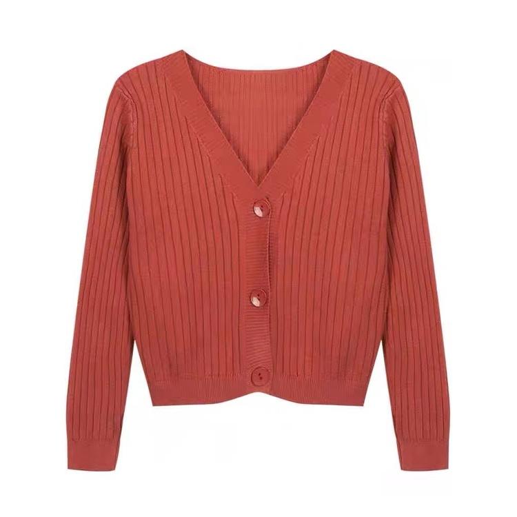 Áo khoác cardigan dệt kim len nữ kiểu cổ V tay dài chất len đũa phong cách Ulzzang hàng đẹp Quảng Châu cao cấp