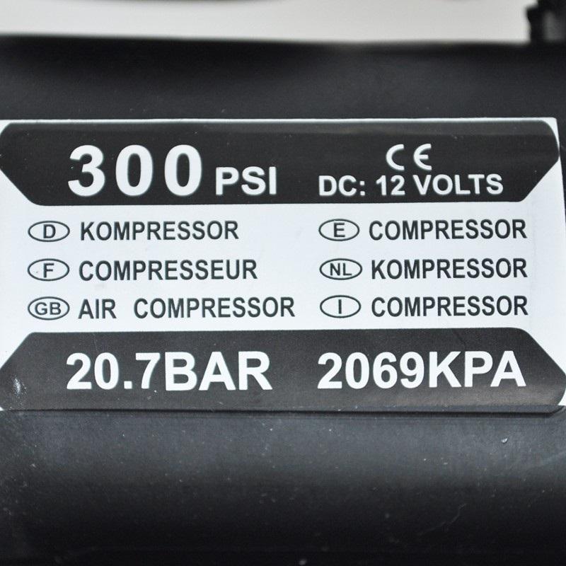 Máy Bơm Lốp Ô Tô / Xe Máy 12V 300Psi Có Đồng Hồ