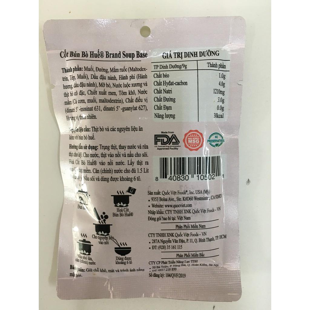GIA VỊ NẤU Bún Bò Huế Cốt Quốc Việt 50g-Gia vị hoàn chỉnh nhập khẩu