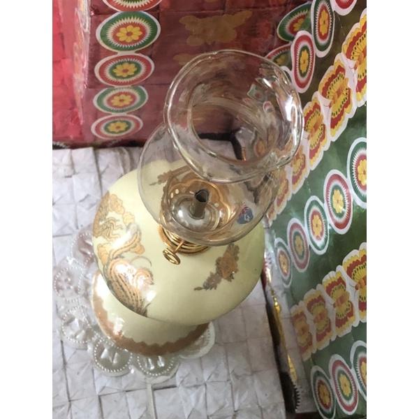 Đèn Thờ Dầu Men Vàng