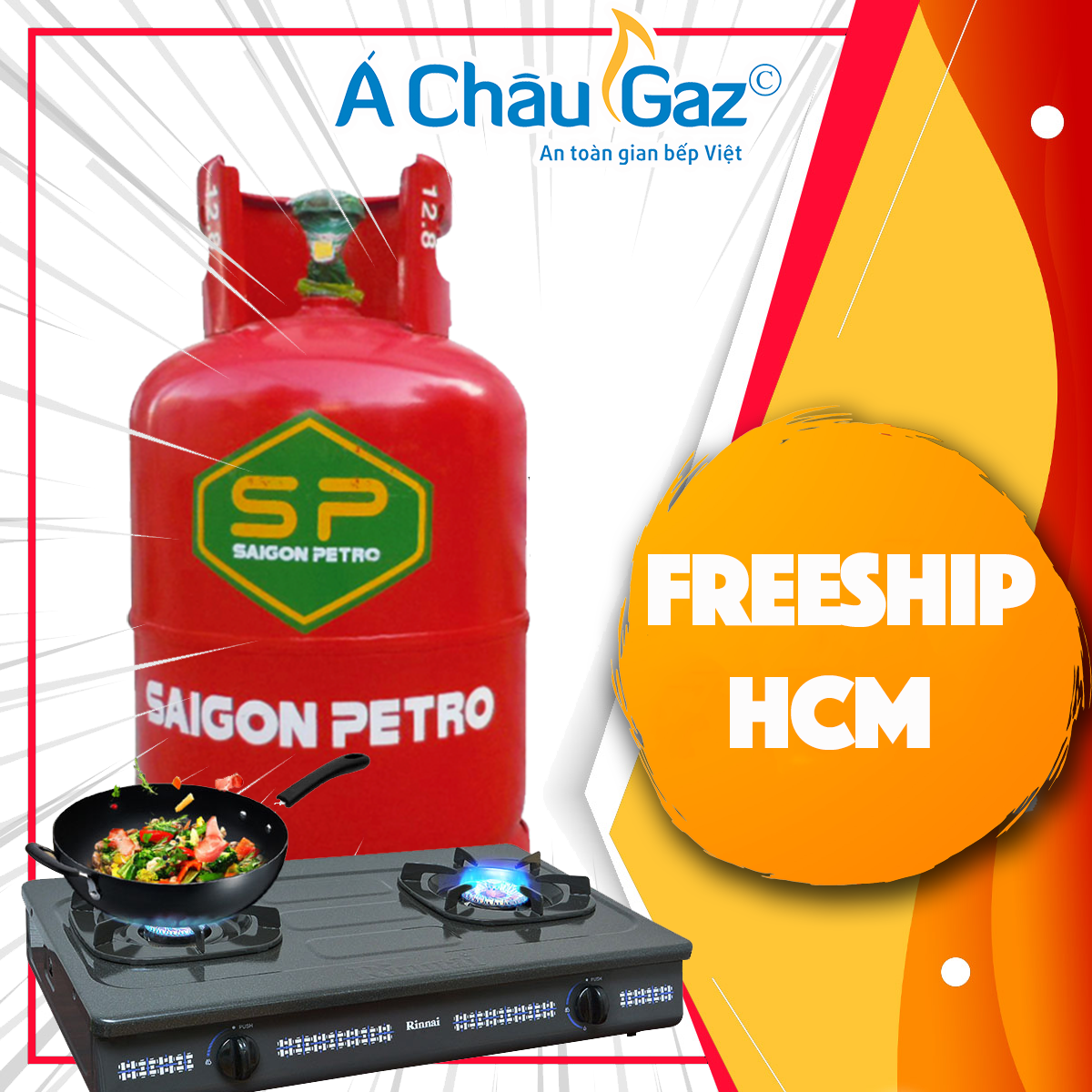 Bình gas SP đỏ 12Kg