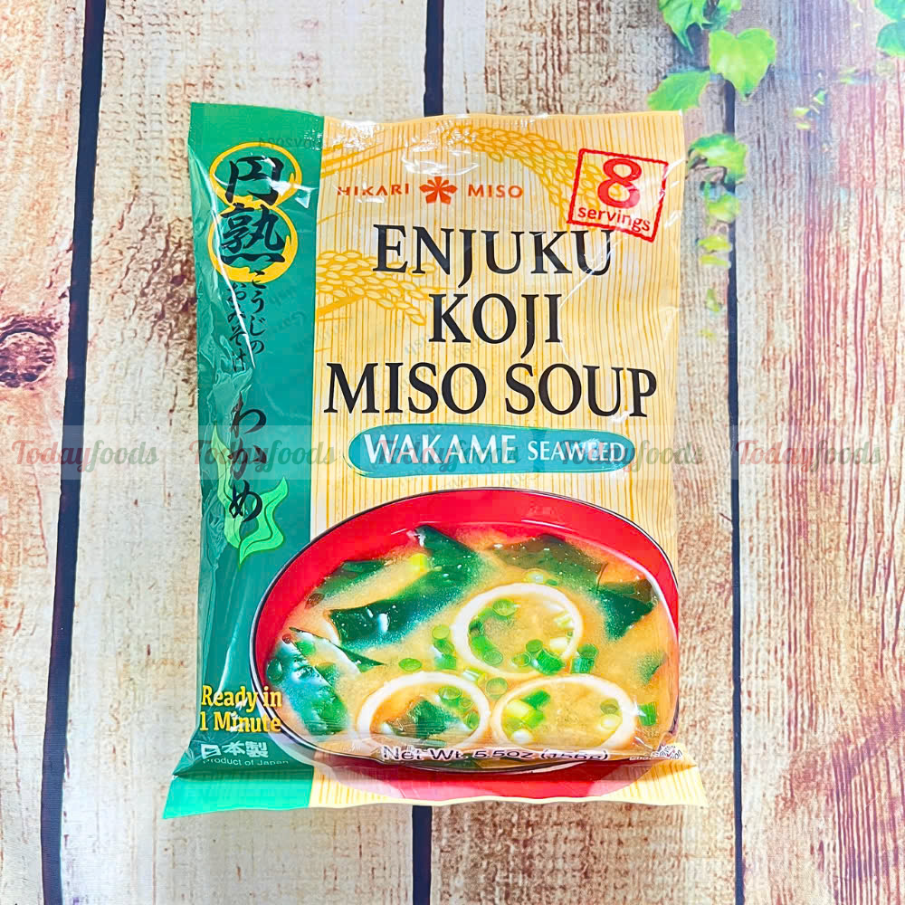 Súp Miso Rong Biển Wakame ăn liền Hikari Miso Enjuku 156g (8 phần)