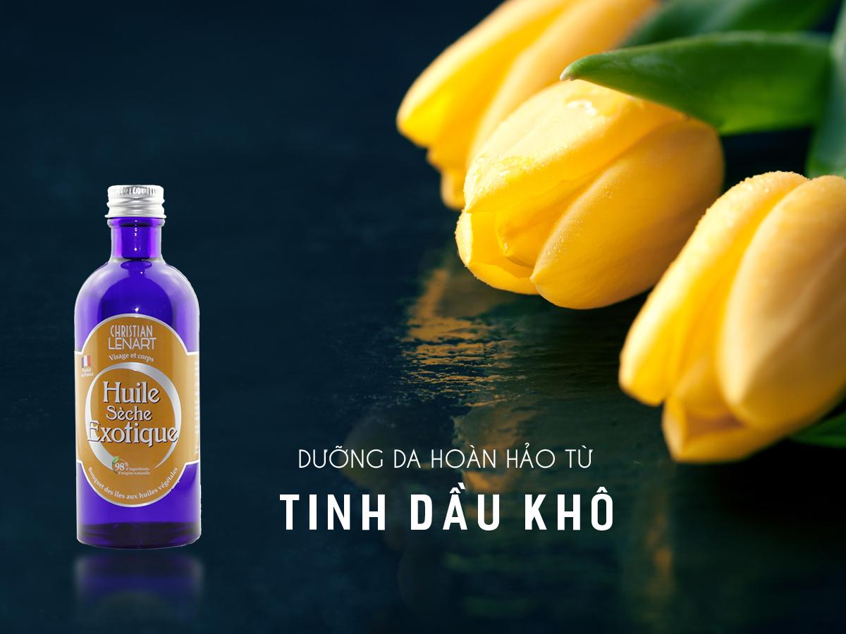 Tinh dầu khô dưỡng ẩm, tái tạo da Christian Lenart Huile Sèche Exotique 100ml + Tặng Kèm 1 Chai Tinh dầu khô Christian Lenart 10ml ( Loại Ngẫu Nhiên)