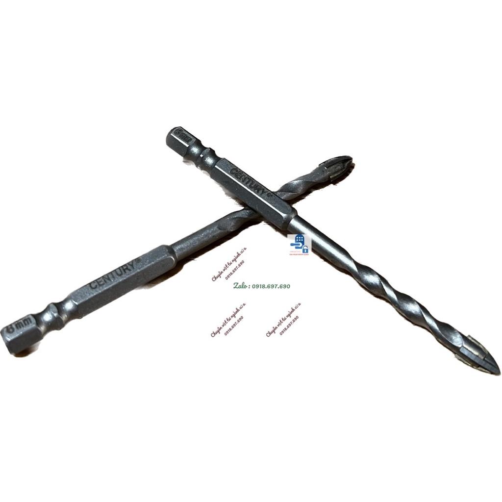 Mũi khoan đa năng 6mm 4 cạnh chuôi LỤc giác CENTURY