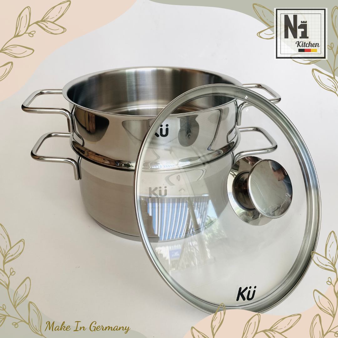 Bộ nồi inox KUCHEN, Hàn Quốc, Bảo hành: 10 năm – Set 5 nồi - Hàng Chính Hãng