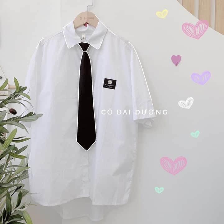 ÁO SƠ MI KÈM CÀ VẠT PHONG CÁCH HÀN QUỐC