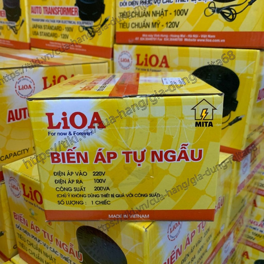 Biến Áp Đổi Nguồn Hạ Áp LiOA - Biến Áp Đổi Nguồn LiOA 200/400/600VA ( Điện Vào 220V- Điện Ra 100/120V)