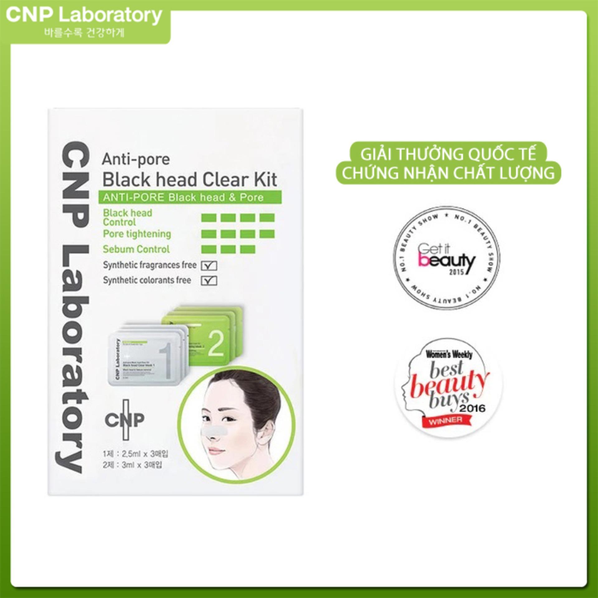 Bộ mặt nạ làm sạch mụn đầu đen 2 trong 1 CNP Laboratory Anti-Pore Black Head Clear Kit (10x5.5ml)