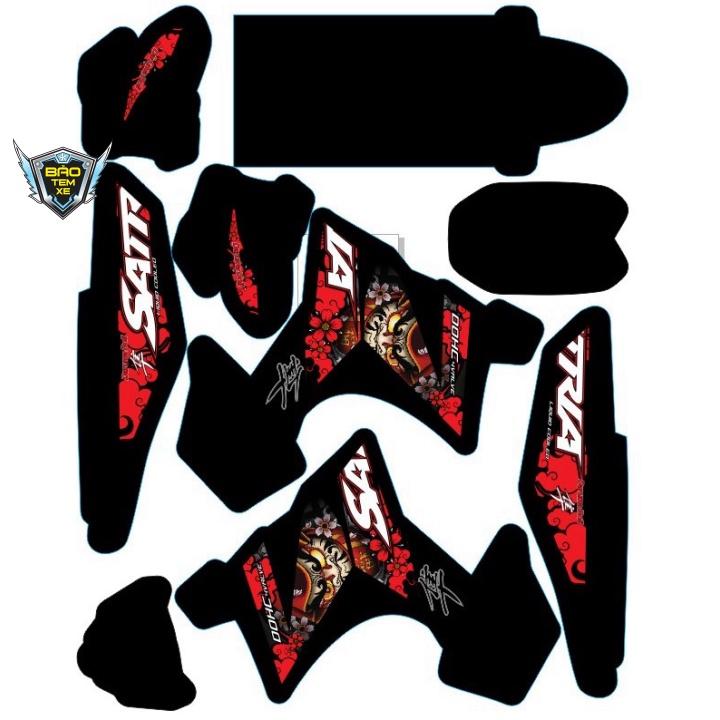 Tem trùm Satria fi đỏ đen