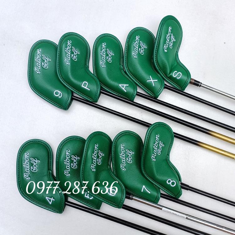 Malbon golf Set cover gậy golf Malbon bọc đầu gậy sắt da PU chống trầy xước bụi bẩn ( 10 chiếc ) BD033