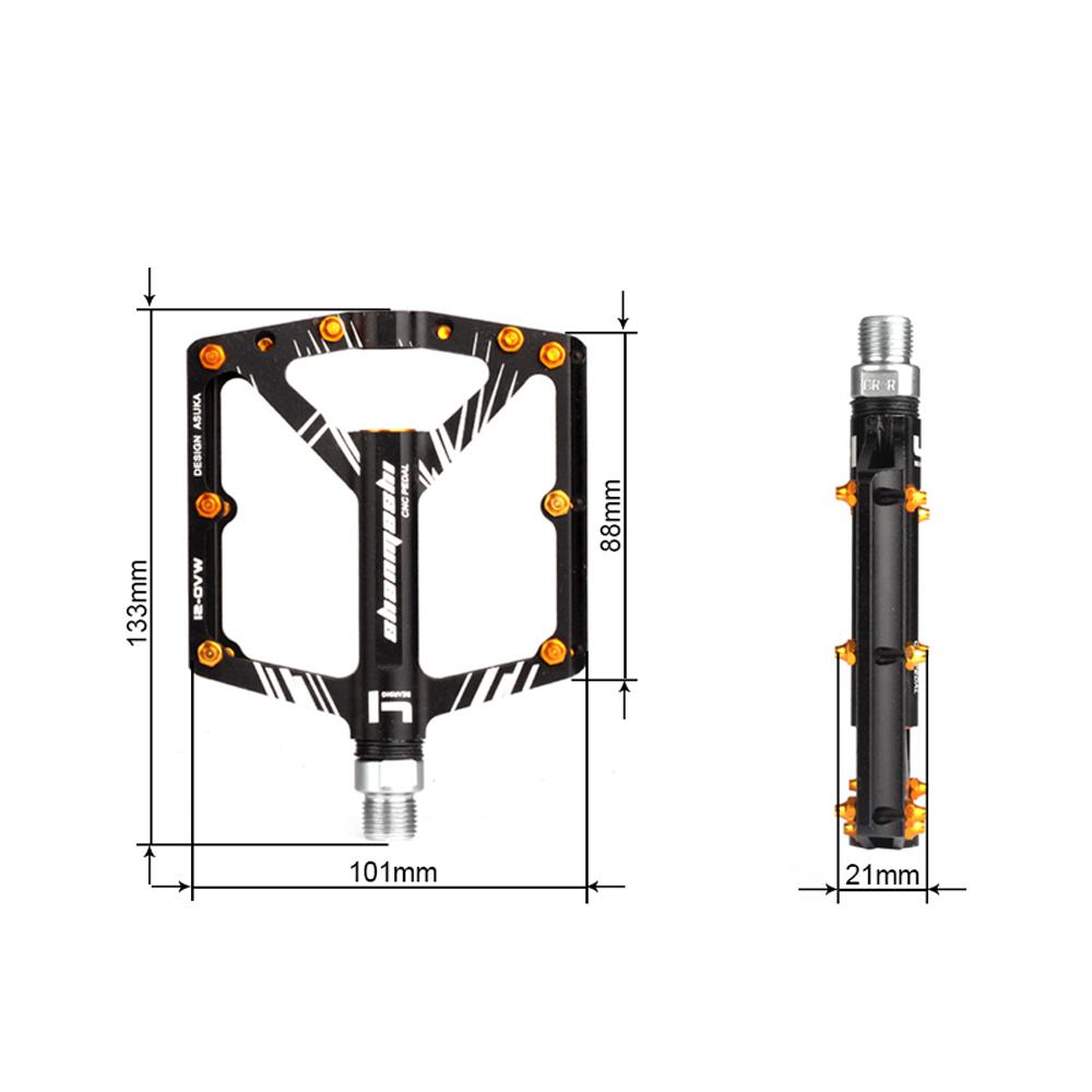 2 Bàn đạp xe đạp BIKEIN PRO làm bằng hợp kim nhôm, trọng lượng nhẹ, chống mài mòn, chống thấm nước