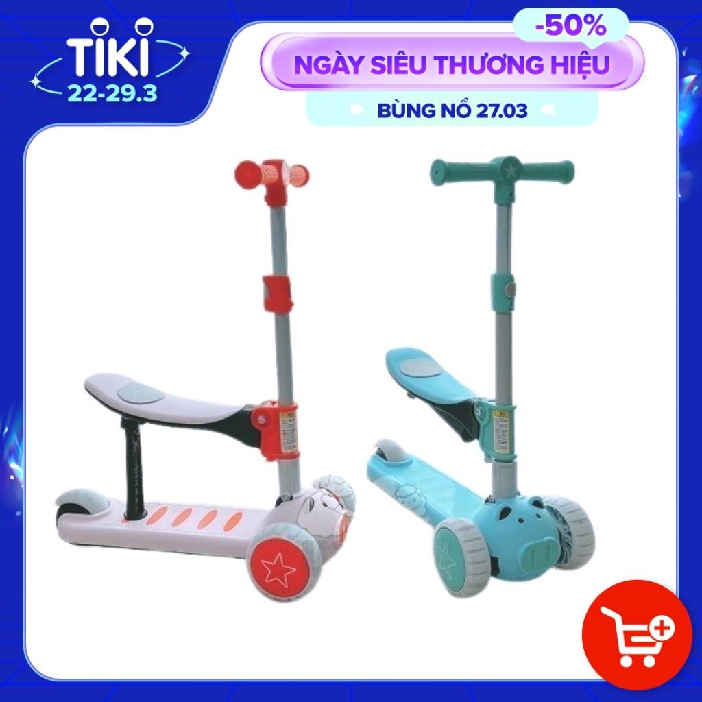 Xe trượt chòi chân Scooter Umoo cho bé 1-5 tuổi nâng hạ độ cao, bánh xe có đèn phát sáng