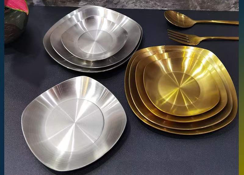 Đĩa Hàn Quốc Inox Cao Cấp Loại Vuông Cạnh
