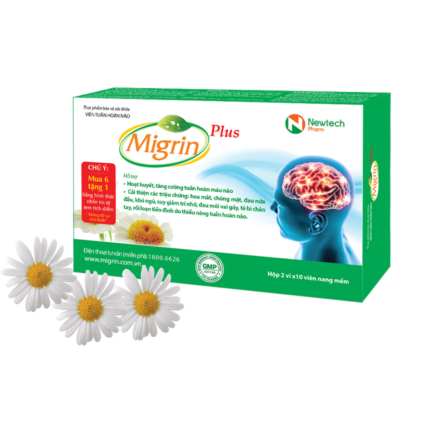 Migrin Plus - Kiểm soát thiếu máu não, đau đầu - đau nửa đầu vượt trội