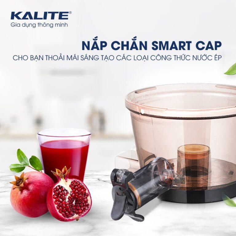 Máy ép chậm Kalite KL 565, công suất 240W, ống tiếp nguyên liệu size lớn, có dao cắt nhỏ hoa quả, có ống làm kem - Hàng chính hãng