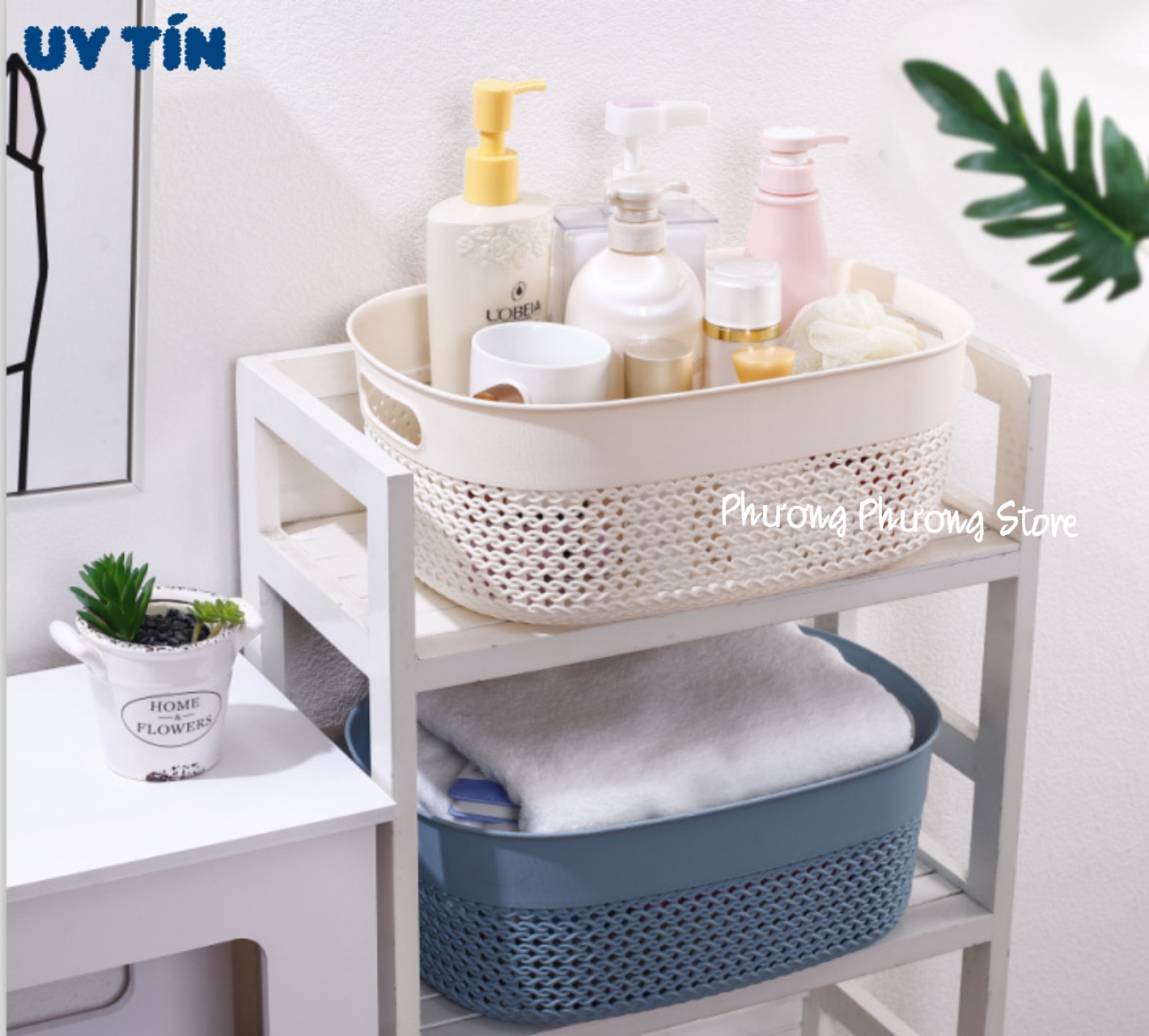 Giỏ Đựng Đồ kiểu Dáng Ô Van có nắp đậy Hàn Quốc