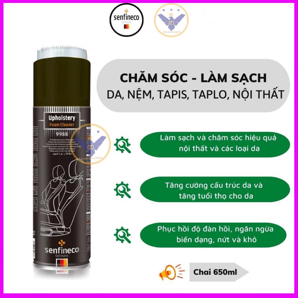 Dung dịch vệ sinh da, nỉ nội thất ô tô cao cấp - Senfineco 9988 - 650ml