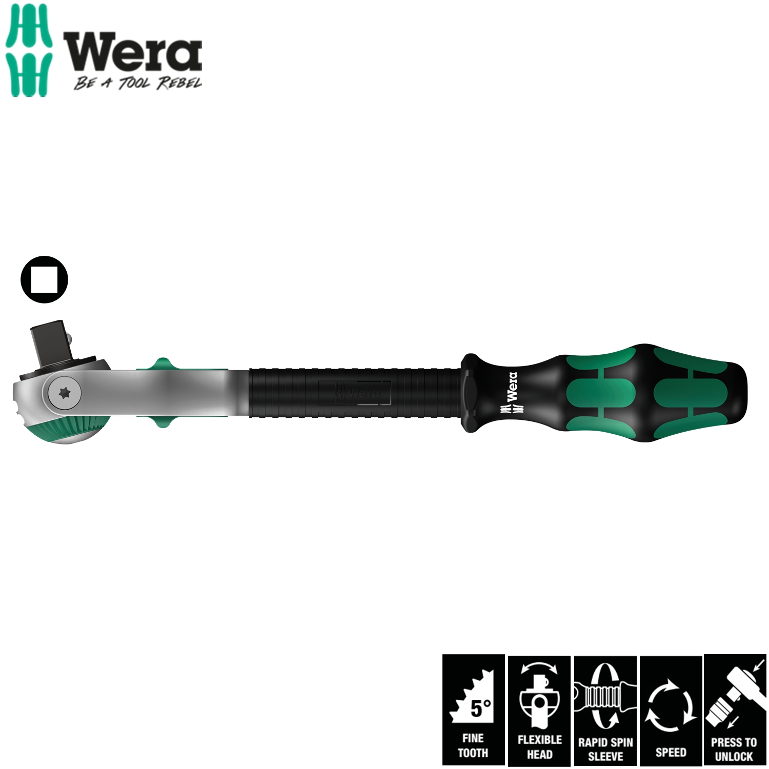 Tay vặn cóc 1/2&quot; 8000 c zyklop , Wera 05003600001