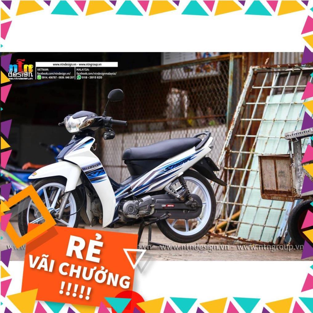 Tem Rời Sisius Mẫu Trắng Xanh Đen Chữ Spark