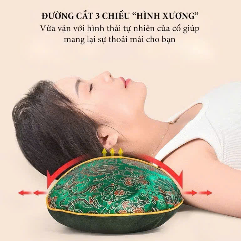  Gối Ngải Cứu Cắm Điện Làm Nóng - Giảm Đau Vai Gáy, Thư Giãn Cổ, Hương Thảo Dược - HÀNG CHÍNH HÃNG MINIIN