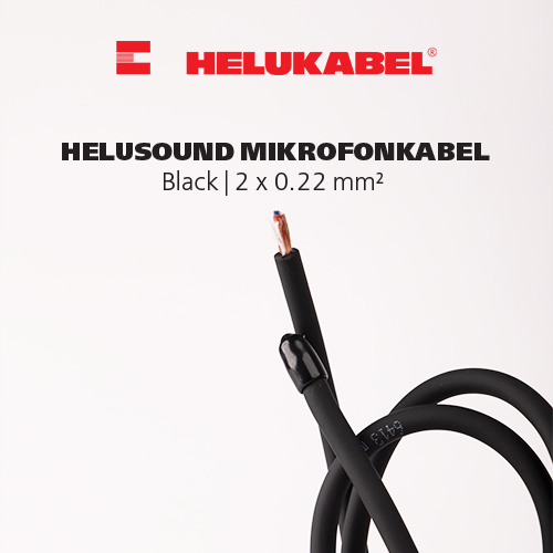 Dây cáp âm thanh HELUKABEL HELUSOUND Mikrofonkabel | Black | 2 x 0.22 mm²