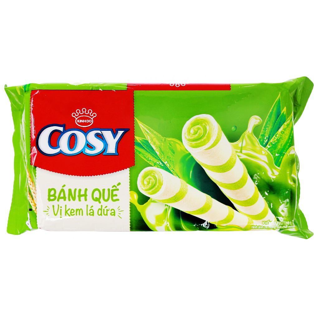 Bánh quế Cosy nhân kem lá dứa 132g