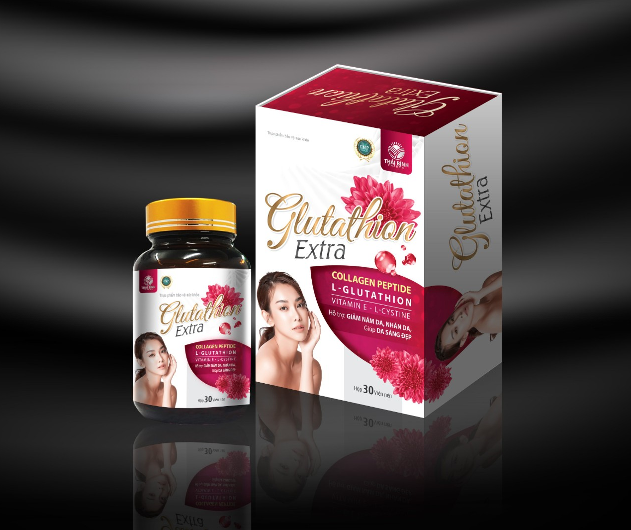 Viên Uống Làm Trắng Da Glutathion Extra – Giúp Da Trắng Sáng Từ Sâu Bên Trong – Giảm Quá Trình Lão Hóa Da – Mỗi Ngày 1 Viên Glutathione - Lọ 30 Viên