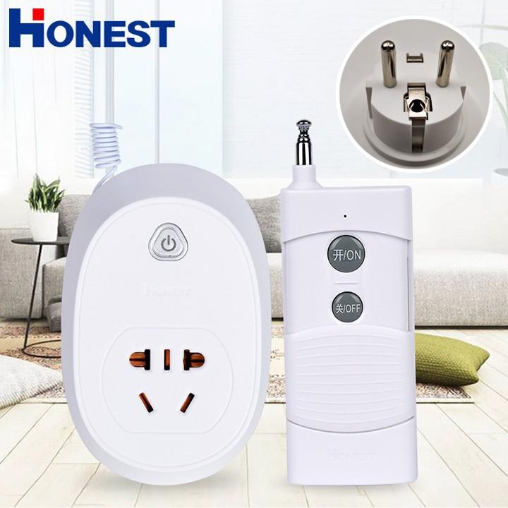 Ổ Cắm Điều Khiển Từ Xa Công Suất Lớn Honest HT-9501 (220V/30A - 1KM) công tắc điều khiển từ xa