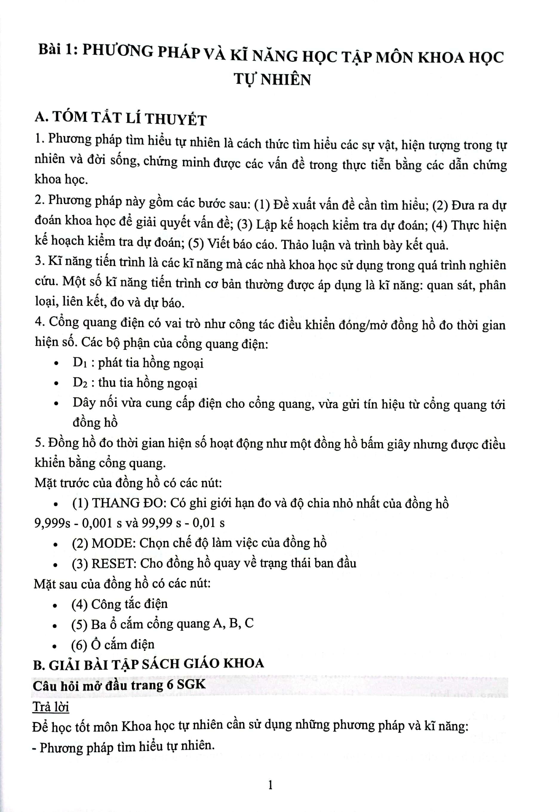 Hướng Dẫn Giải Bài Tập Khoa Học Tự Nhiên 7