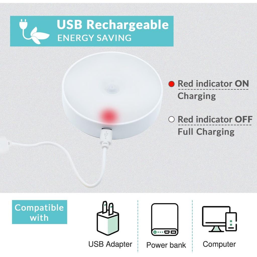 Đèn led cảm biến chuyển động, gắn tường xạc qua cổng usc