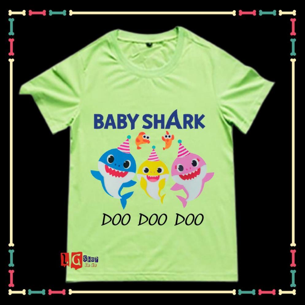 (SALE SỐC) ÁO THUN BÉ GÁI IN HÌNH BABY SHARK - xưởng may giá rẻ