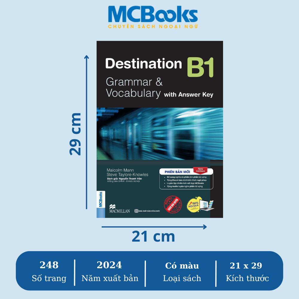 Sách - Destination Grammar &amp; Vocabulary B1, B2, C1 &amp; C2 - Kèm Đáp Án - MCBooks