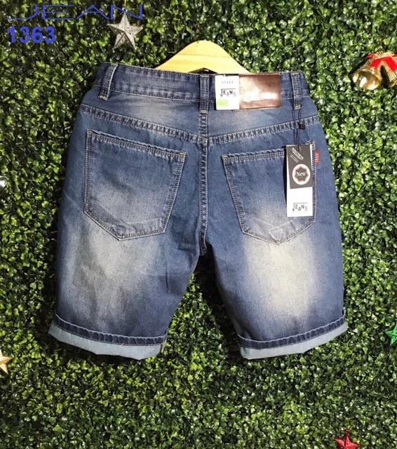 Quần short nam jeans trơn