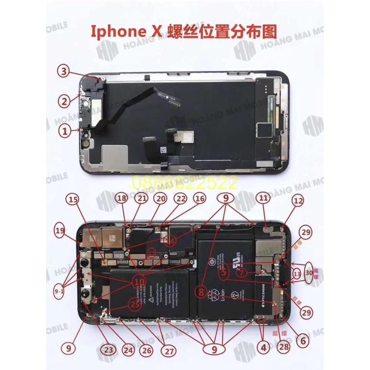 Full bộ ốc cho iPhone 6G đến 13 Pro Max