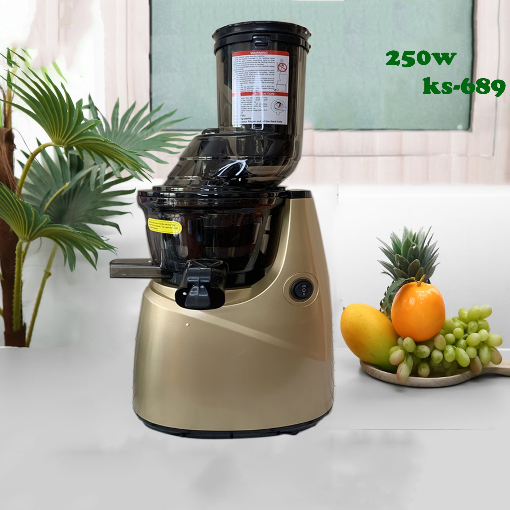 Máy ép chậm KS-689 Model New 2022 250W - Tiếp kiệm điện năng - Hiệu năng tối đa - Ks 888 Xám