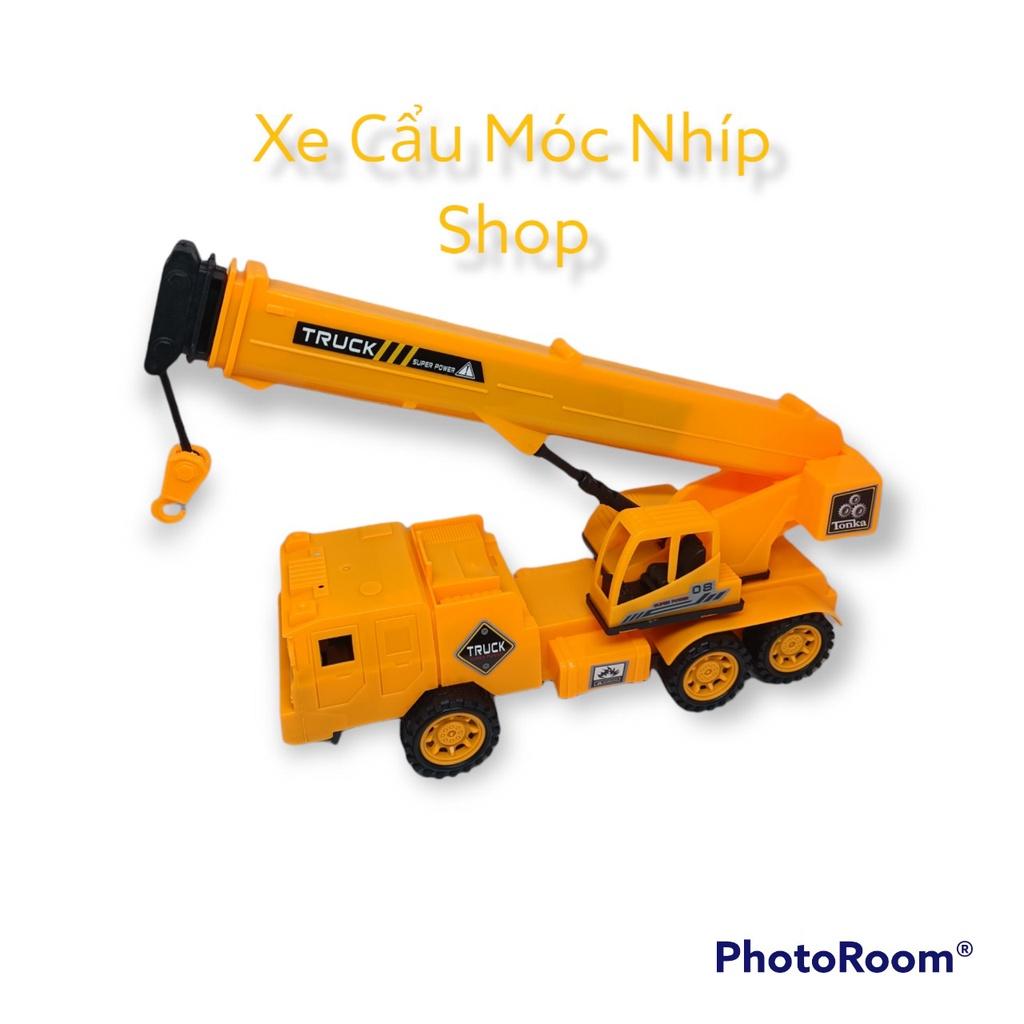 Đồ chơi xe cẩu móc chạy đà quán tính ảnh thực tế