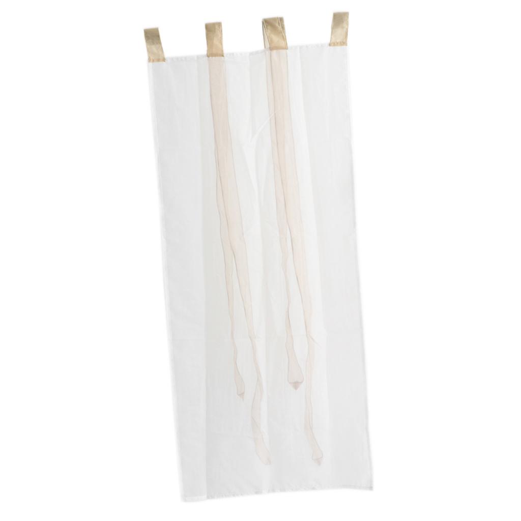 Roman Shade European Embroidery Style Tie Up Window Curtain