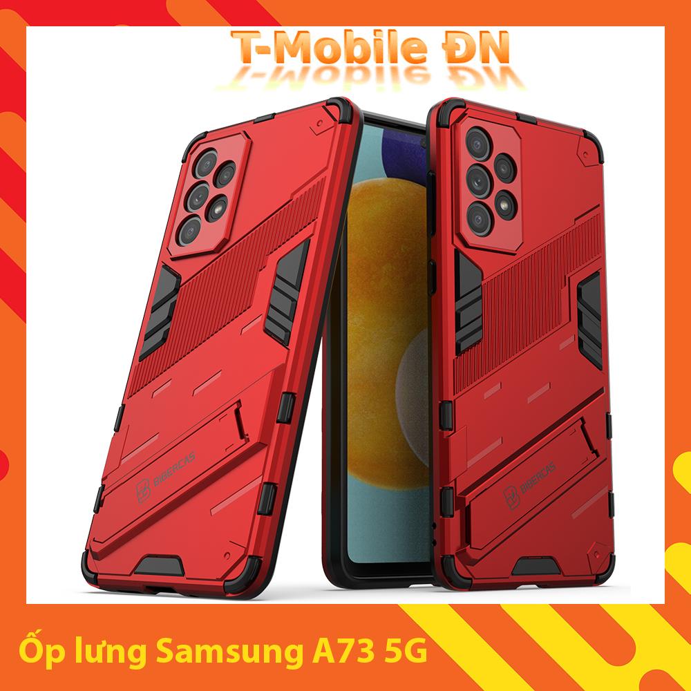 Ốp lưng cho Samsung A73 5G, Ốp chống sốc Iron Man PUNK cao cấp kèm giá đỡ cho Samsung A73 5G