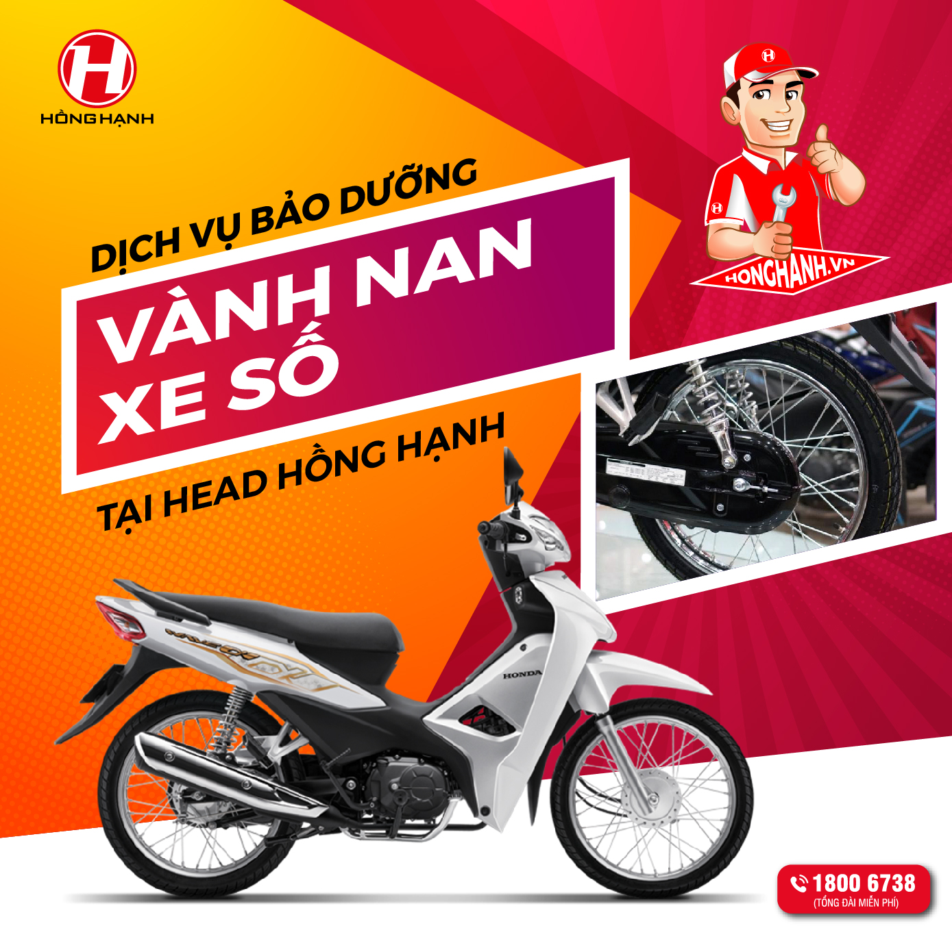 Phiếu Bảo Dưỡng Vanh Nan Xe Số Honda