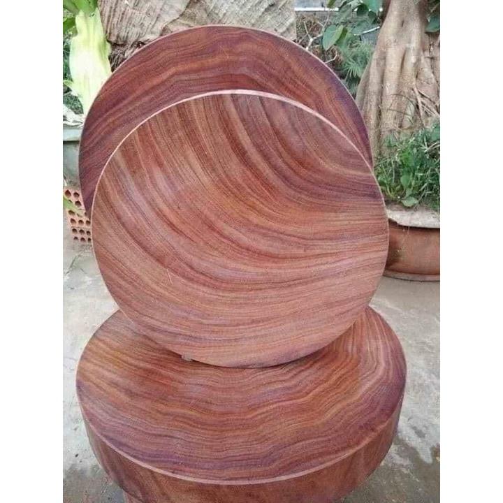 Thớt gỗ nghiến tròn dày đường kính 30cm - 50cm, Thớt gỗ nghiến Tây Bắc nguyên khối, dùng để thái, băm, chặt